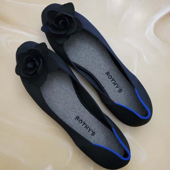 Rothy's The Petal Square Women's Slip On Flat in Black Size 12 - Picture 5 of 12